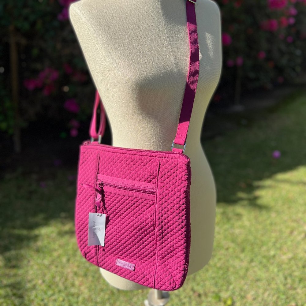 Vera Bradley Microfiber Hipster in Raspberry Radiance NWT